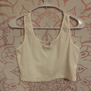 White crop top